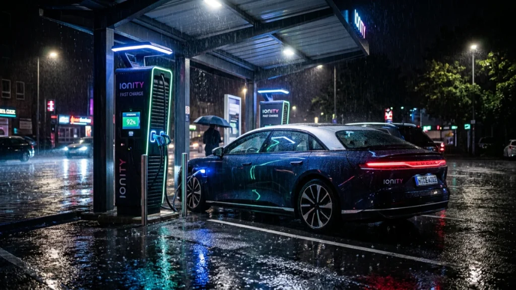 E-Auto laden bei Regen, Schnee und Gewitter: Was ist wirklich sicher?