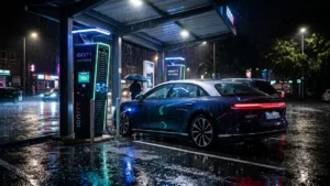 E-Auto laden bei Regen, Schnee und Gewitter: Was ist wirklich sicher?