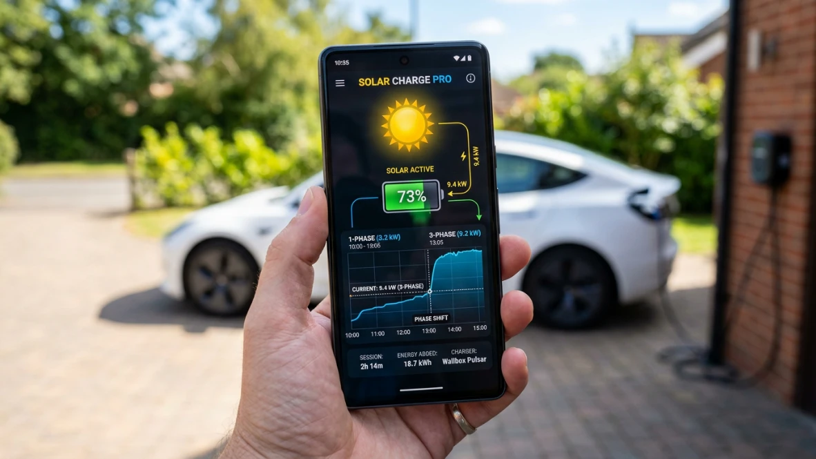 Modernes Home Energy Management System (HEMS) und Smart Meter in einem sauberen Schaltschrank